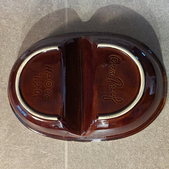 Brown Drip Hull Sectioned Serving Bowl - Picture 4 of 4